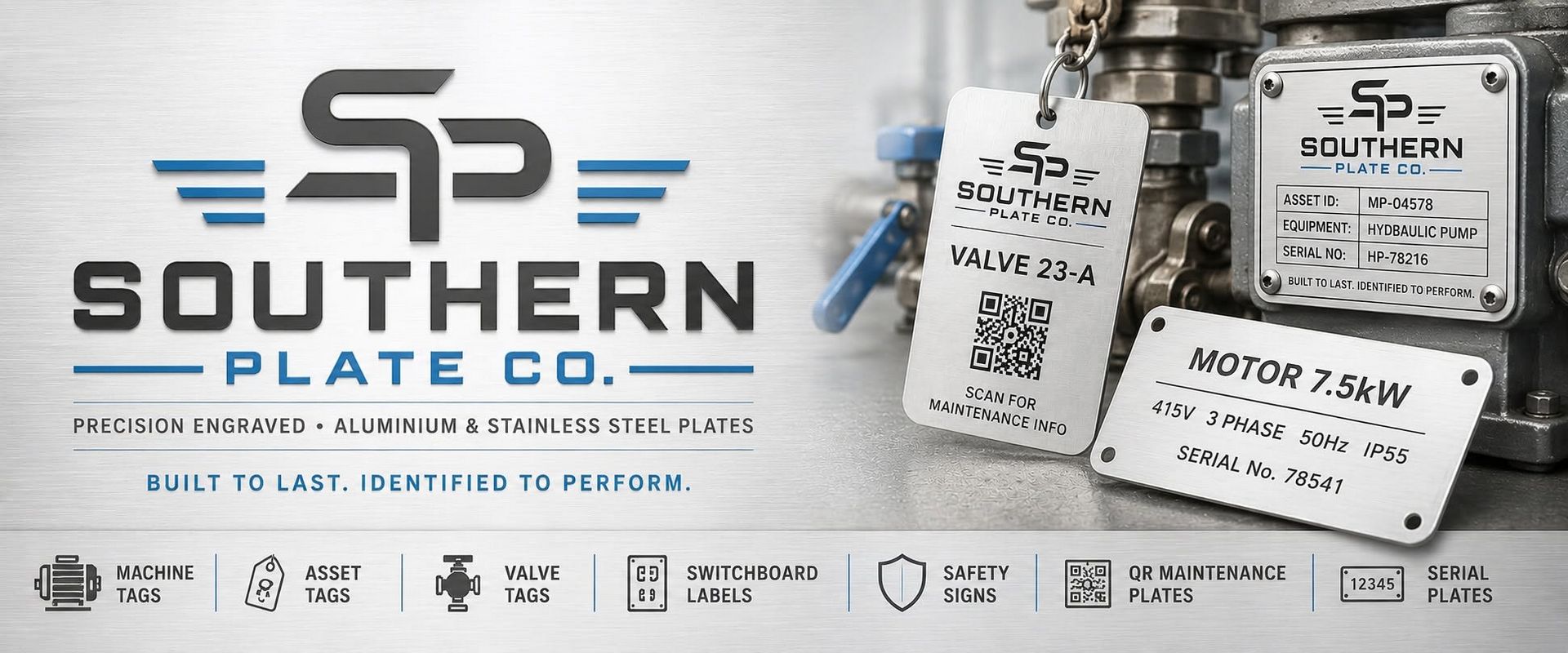 Precision engraved aluminium and stainless steel plates for the New Zealand industry